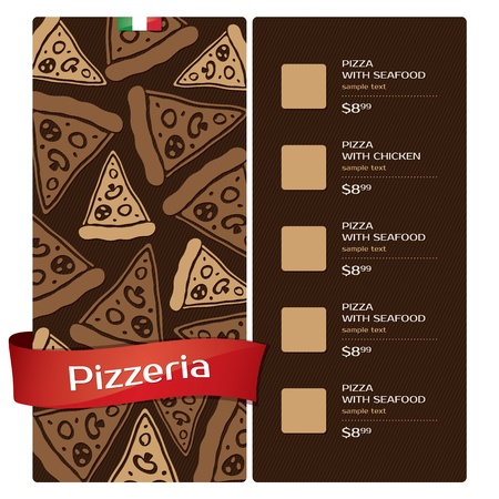 Menu design pizzeriaのイラスト素材