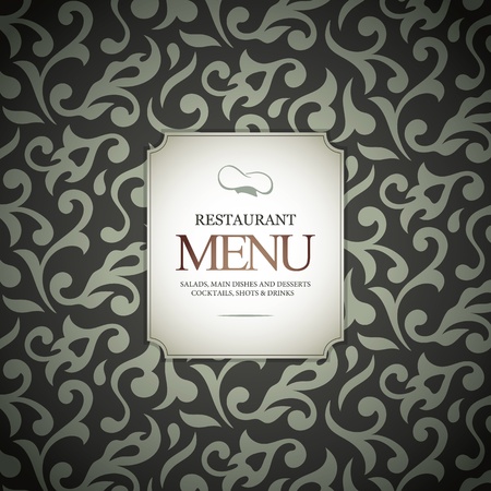 Restaurant menu design, with seamless backgroundのイラスト素材