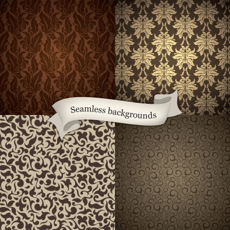 Set of seamless backgroundsのイラスト素材