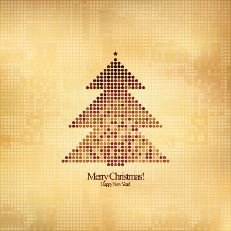 Christmas and New Year. Vector greeting cardのイラスト素材