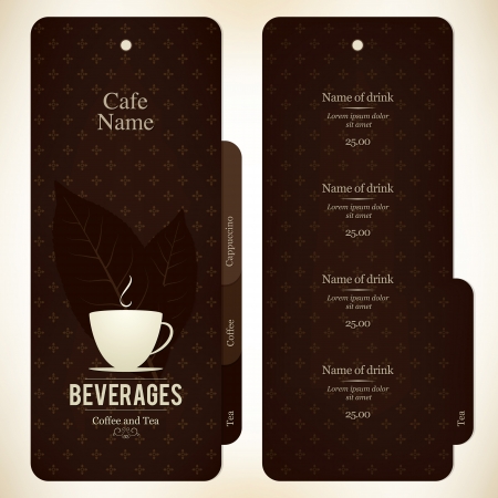 Menu for restaurant, cafe, bar, coffeehouseのイラスト素材