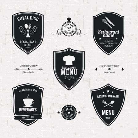 Label set for restaurant and cafeのイラスト素材