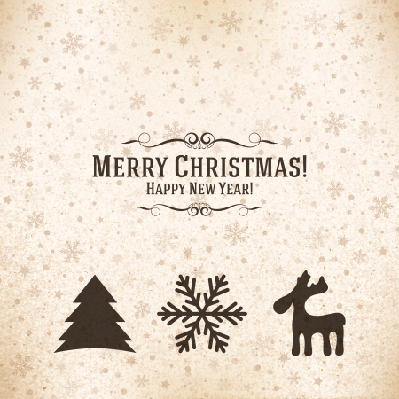 Christmas and New Year greeting cardのイラスト素材