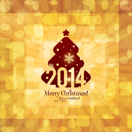 Christmas and New Year  Vector greeting cardのイラスト素材