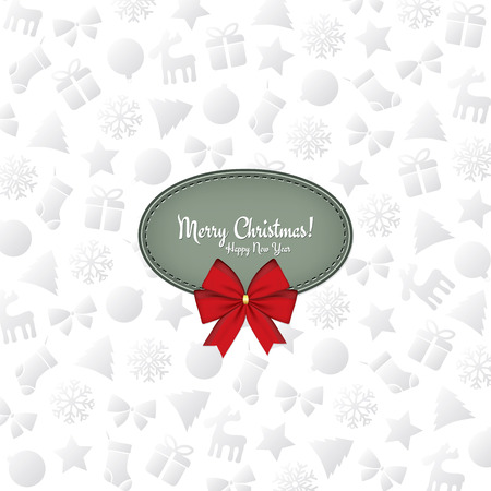 Christmas and New Year  Vector greeting cardのイラスト素材