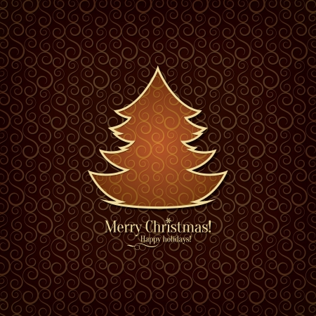 Christmas and New Year  Vector greeting cardのイラスト素材