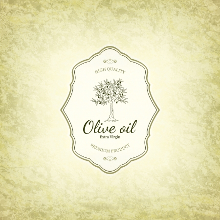 Olive label designのイラスト素材
