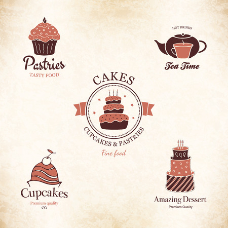 Label set for restaurant, cafe, bar, coffee houseのイラスト素材