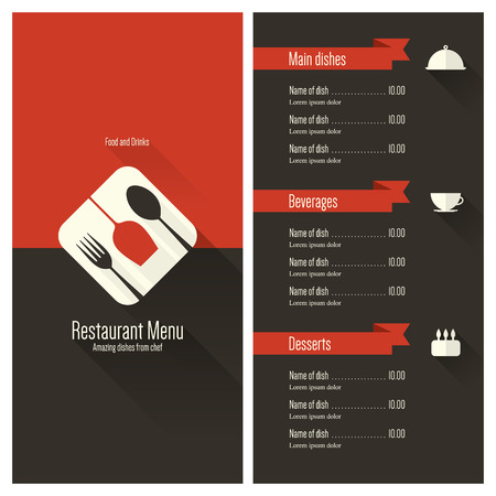Restaurant menu  Flat designのイラスト素材