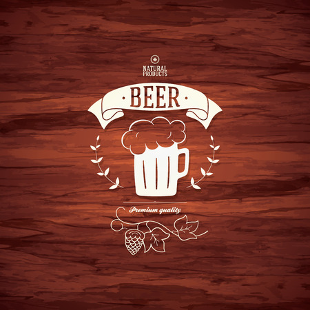 Beer label design for restaurant menuのイラスト素材