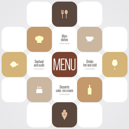 Restaurant menu  Flat designのイラスト素材