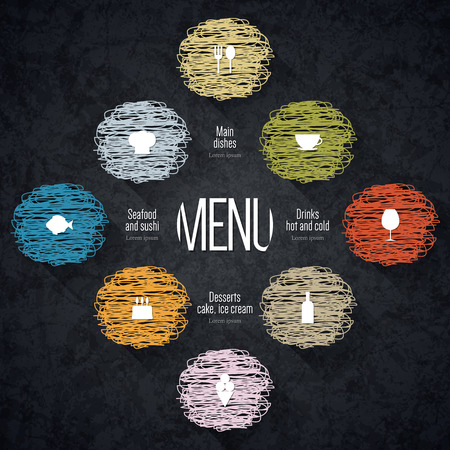 Restaurant menu  Flat designのイラスト素材