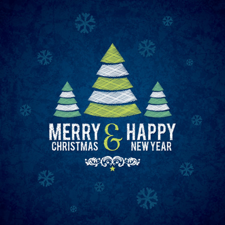 Christmas and New Year greeting cardのイラスト素材