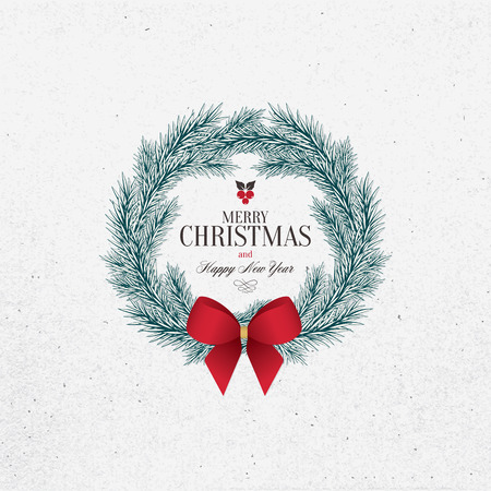 Christmas and New Year greeting cardのイラスト素材