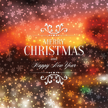 Christmas and New Year greeting cardのイラスト素材