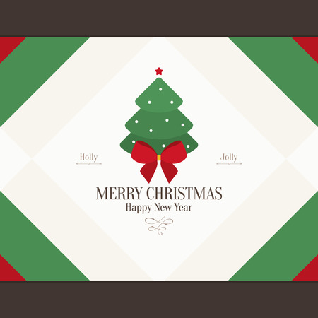 Christmas and New Year greeting cardのイラスト素材