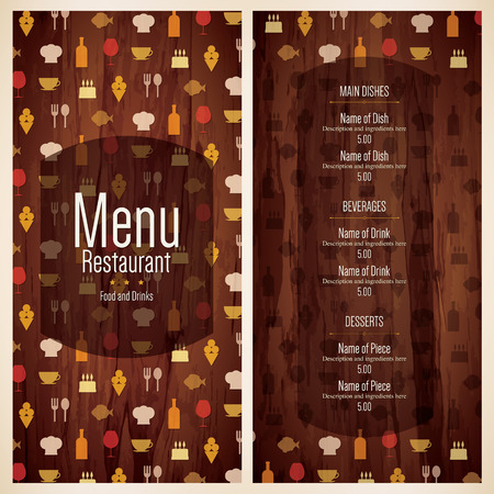 Restaurant menu designのイラスト素材