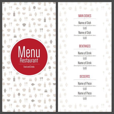 Restaurant menu designのイラスト素材