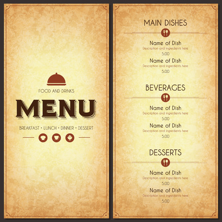 Restaurant menu designのイラスト素材