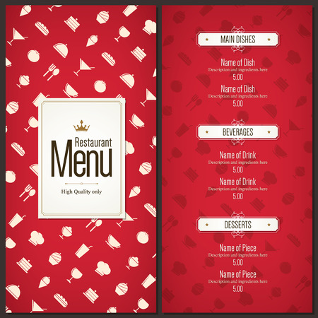 Restaurant menu designのイラスト素材
