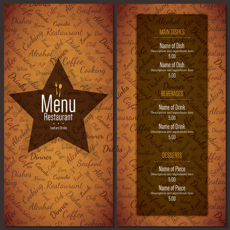 Restaurant menu designのイラスト素材