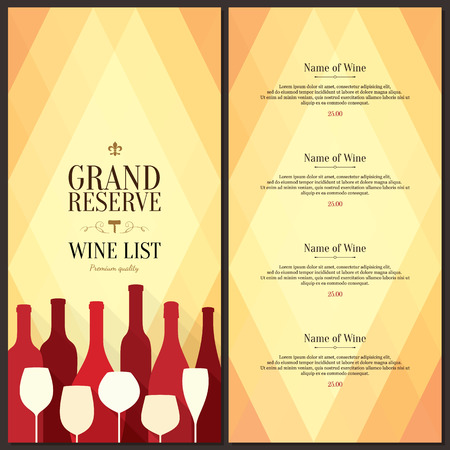 Wine list designのイラスト素材