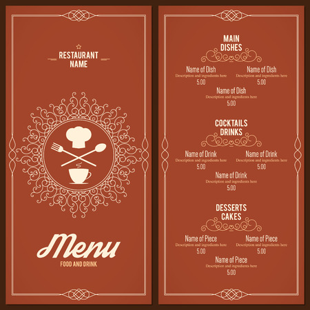 Restaurant menu designのイラスト素材