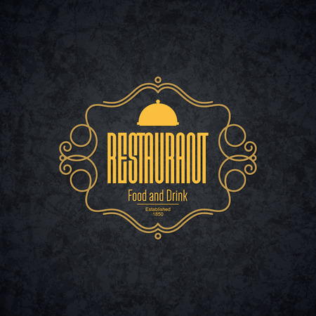 Vintage design for restaurant, bars, coffee house, cafeteriaのイラスト素材