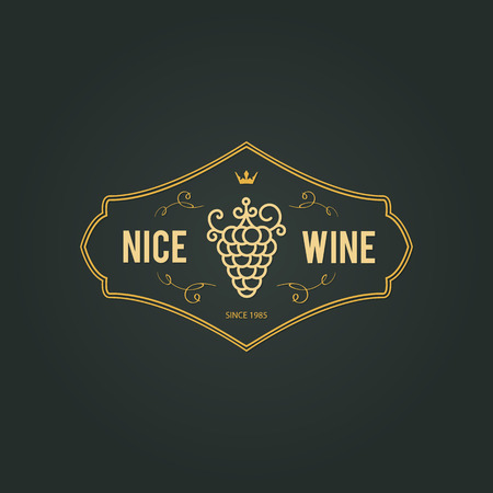 Vintage  design  for wine shop, winery, wine list, restaurantのイラスト素材
