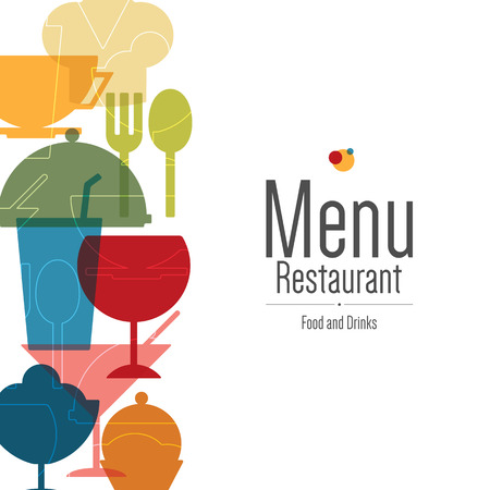 Restaurant menu. Flat design