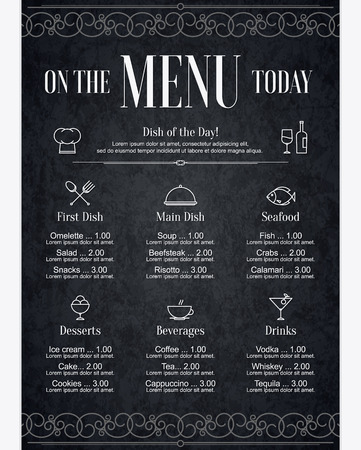 Restaurant menu designのイラスト素材