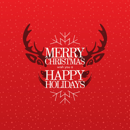 Christmas and New Year.  greeting cardのイラスト素材