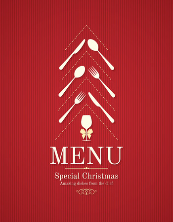 Special Christmas festive menu designのイラスト素材