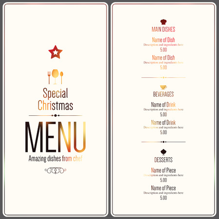 Special Christmas festive menu designのイラスト素材