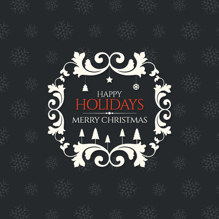 Christmas and New Year. Vector greeting cardのイラスト素材