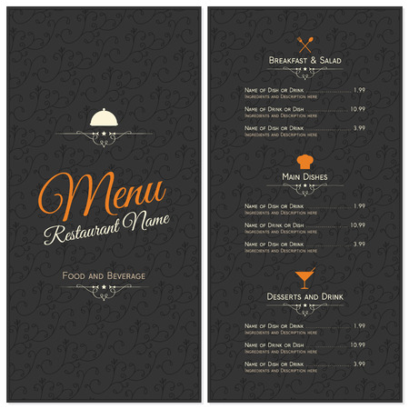 Restaurant menu designのイラスト素材