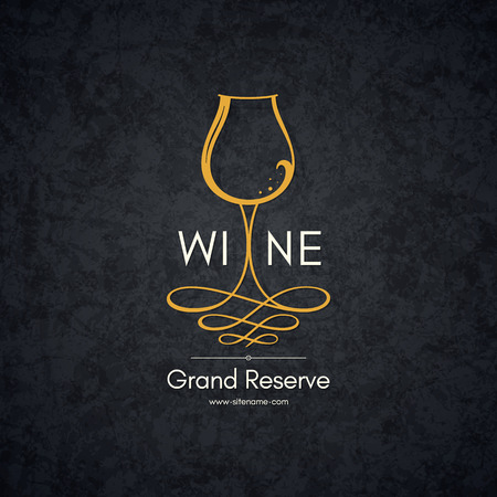 Logotype for wine shop, winery, wine list, restaurantのイラスト素材