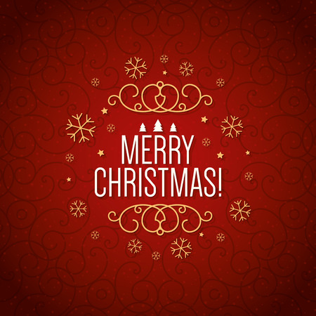 Christmas and New Year. Vector greeting cardのイラスト素材