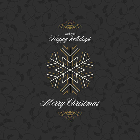 Christmas and New Year. Vector greeting cardのイラスト素材