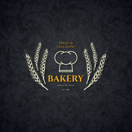 Vintage logotype for bakery and bread shopのイラスト素材