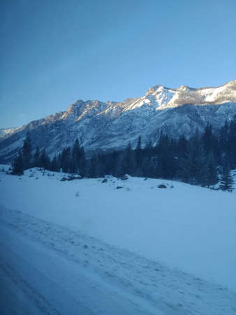 Mountain Altai landscapes in winterの写真素材