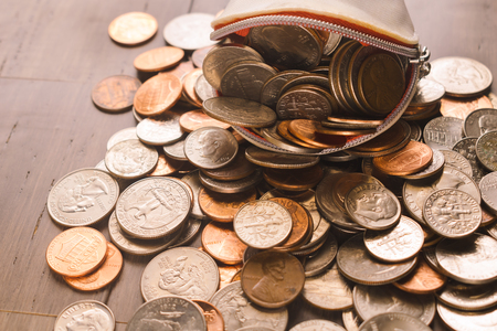 American coin purse spillの写真素材