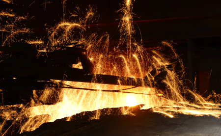 Working in a steel furnace steelmaking equipment 