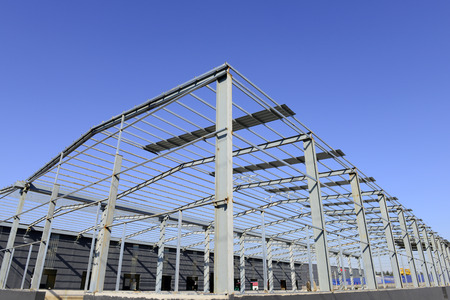 Steel structure workshop is under construction
