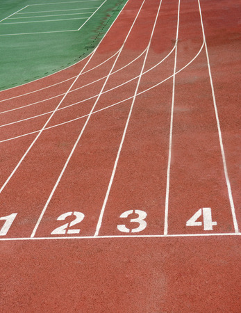 Beautiful movement track in the stadiumの写真素材