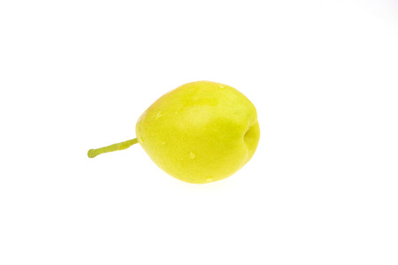 A fresh pear isolated on a white backgroundの写真素材