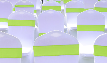 Neat rows of chairsの写真素材