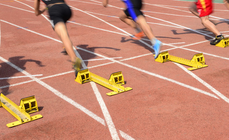  athletics at the starting line