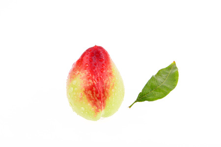 Fresh peach in a white backgroundの写真素材