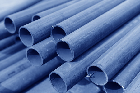 Many iron pipe pile up together 